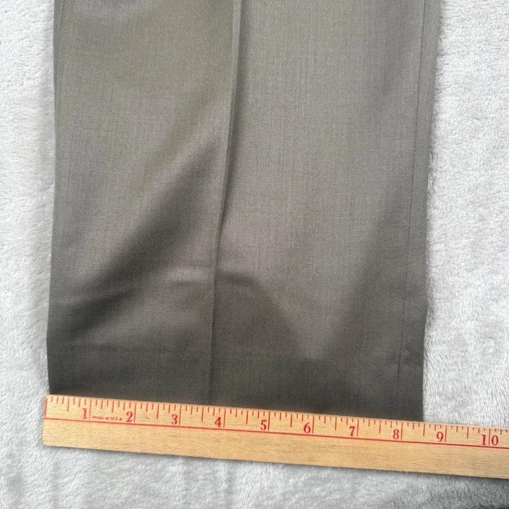 Brooks Brothers Dress Pants Mens 38x32 Olive Madison Fit Wool Trousers